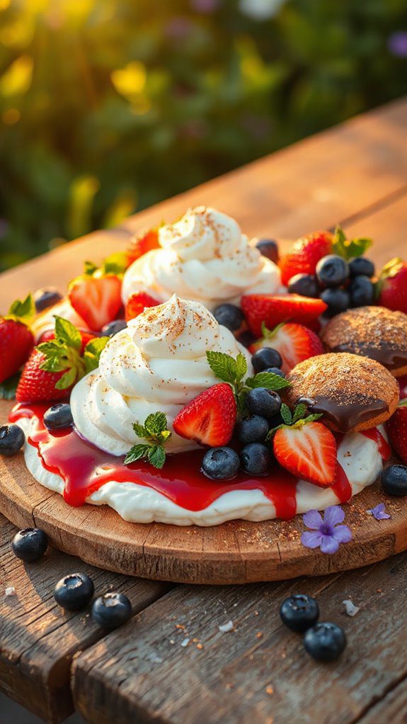 summer fruit dessert board