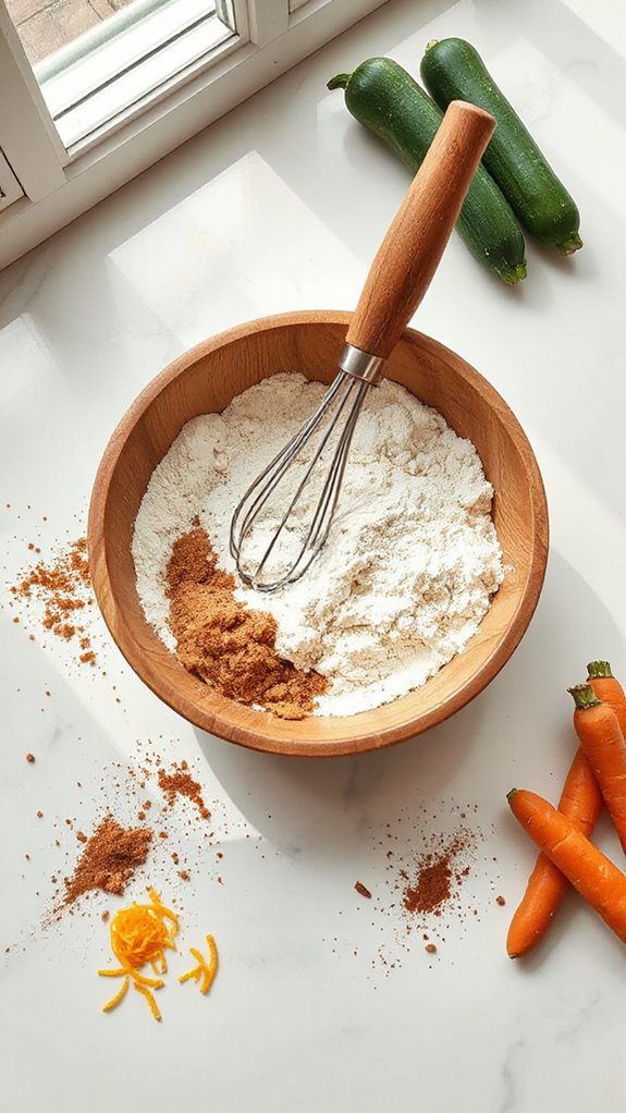 thoroughly combine dry ingredients