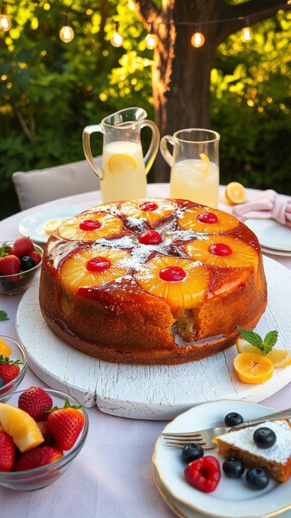 tropical caramelized pineapple cake