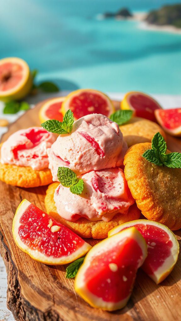 tropical guava ice cream sandwiches