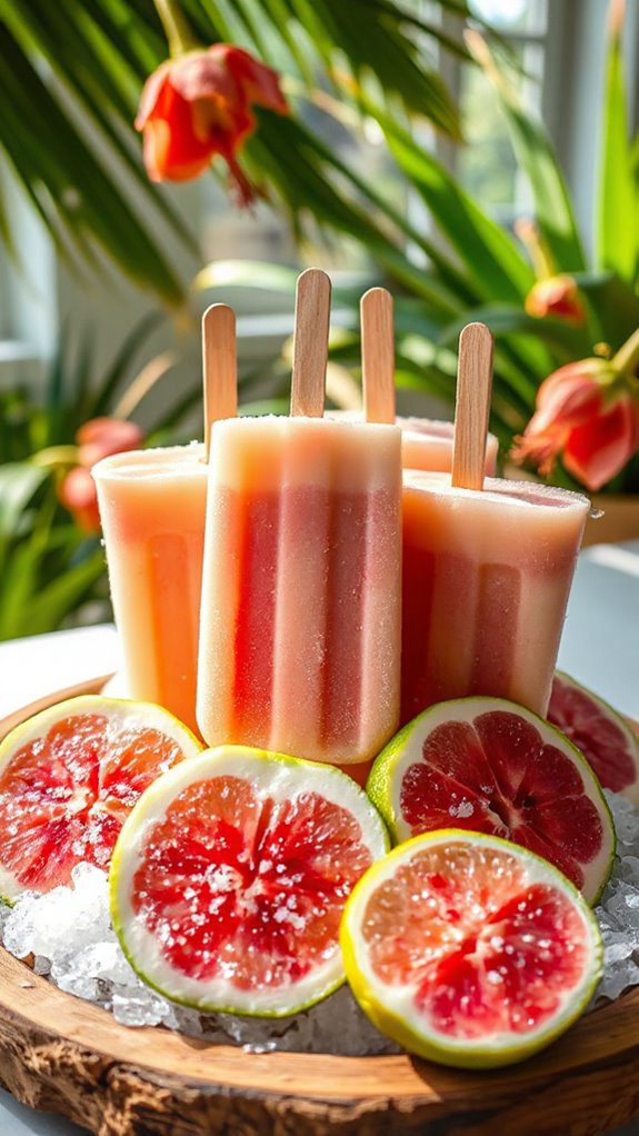tropical guava lime popsicles
