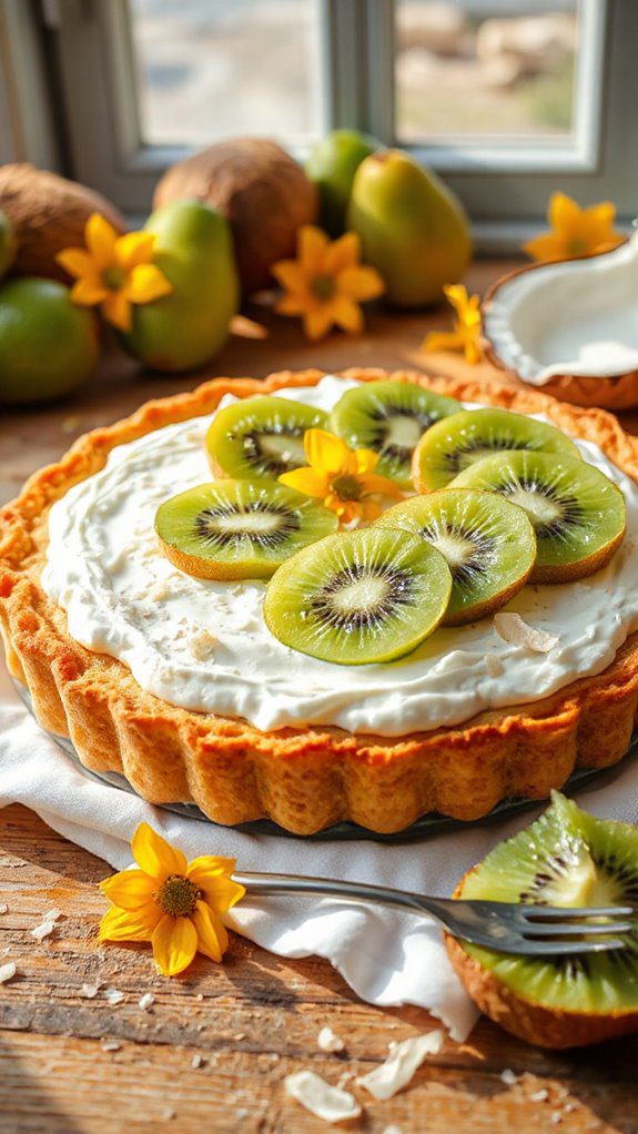 tropical kiwi coconut dessert tropical kiwi coconut dessert