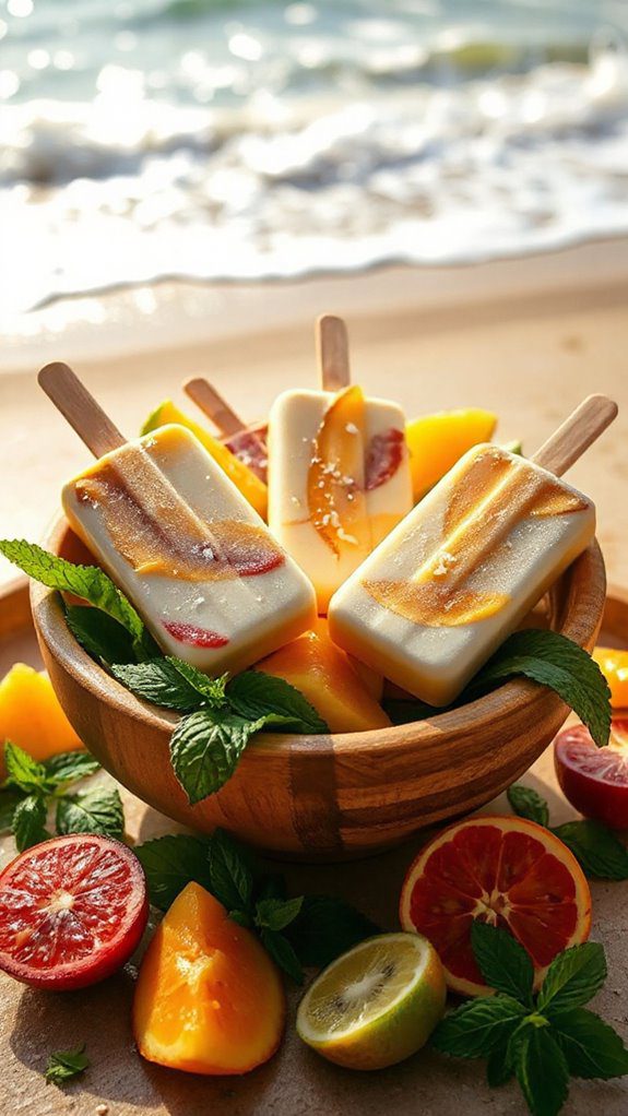 tropical protein popsicle delight