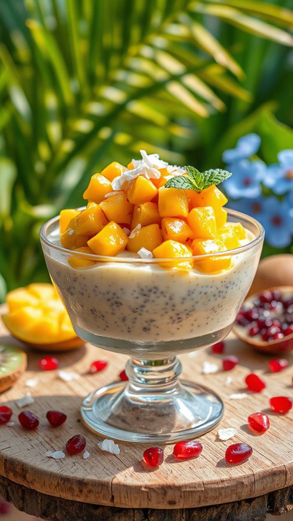 tropical vegan chia pudding