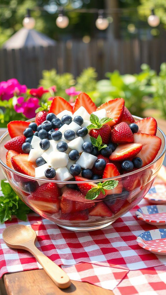 vibrant patriotic fruit salad