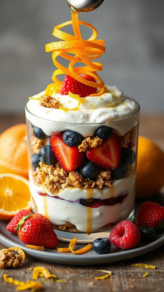 zest citrus over dish