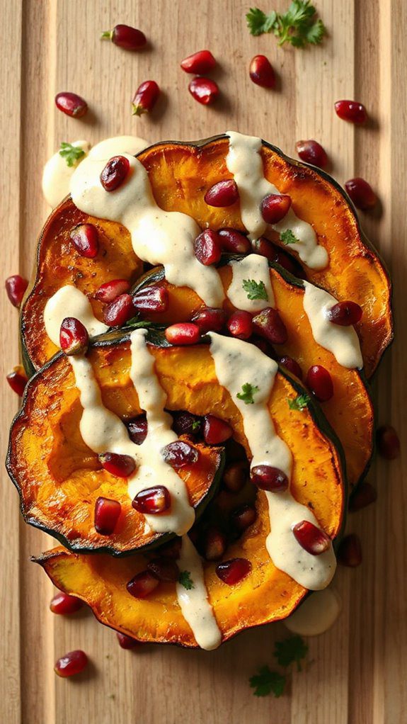 acorn squash with tahini