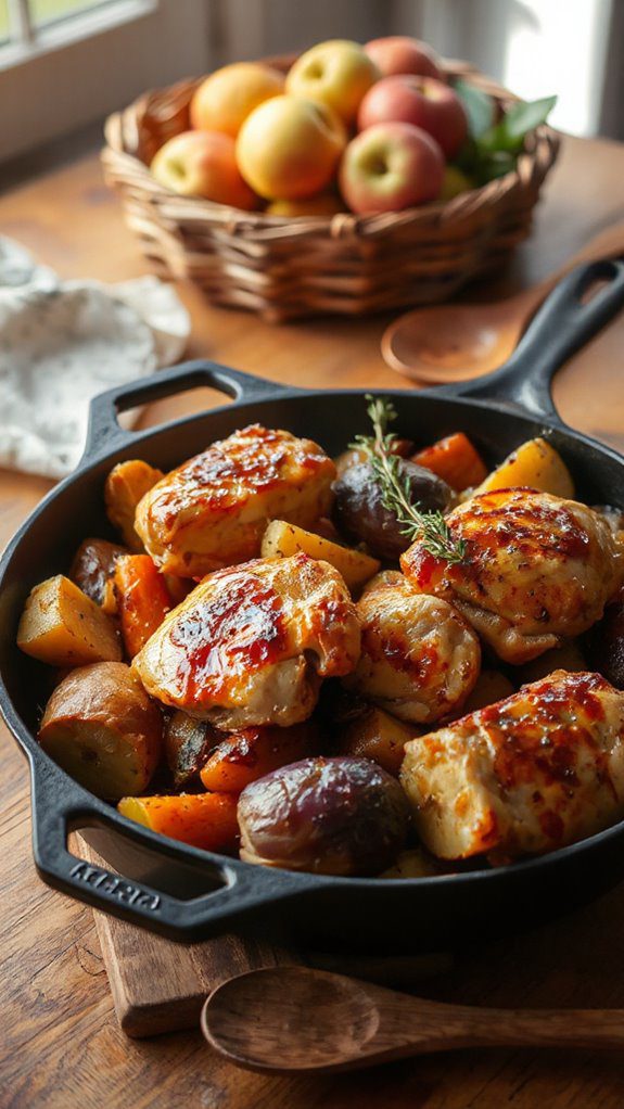 apple cider chicken skillet meal apple cider chicken skillet meal