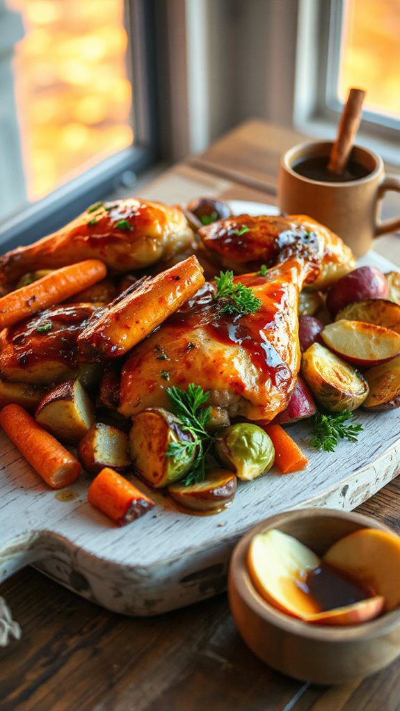 apple cider glazed chicken