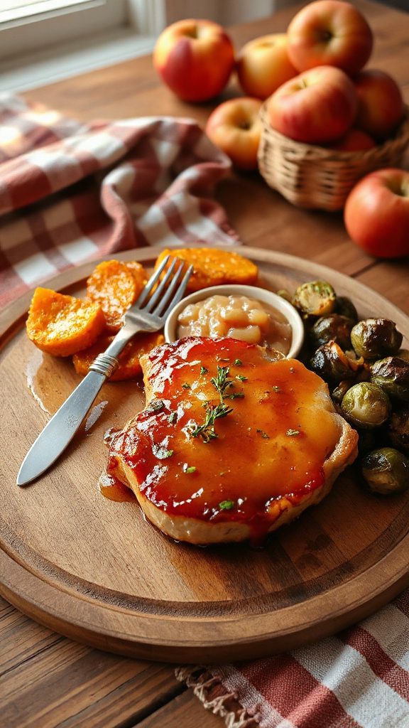 apple cider glazed pork chops apple cider glazed pork chops
