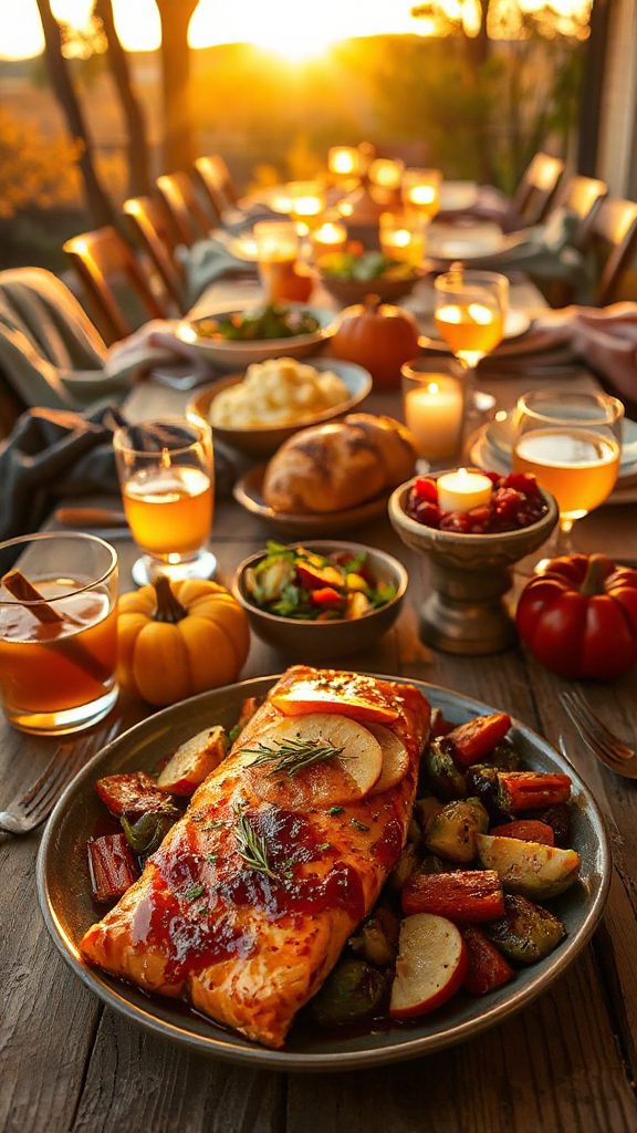apple cider glazed salmon