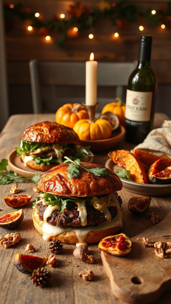 apple cider mushroom burgers