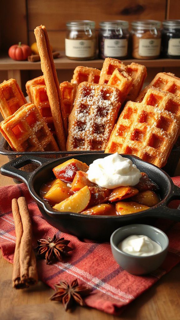 apple cinnamon waffle sticks