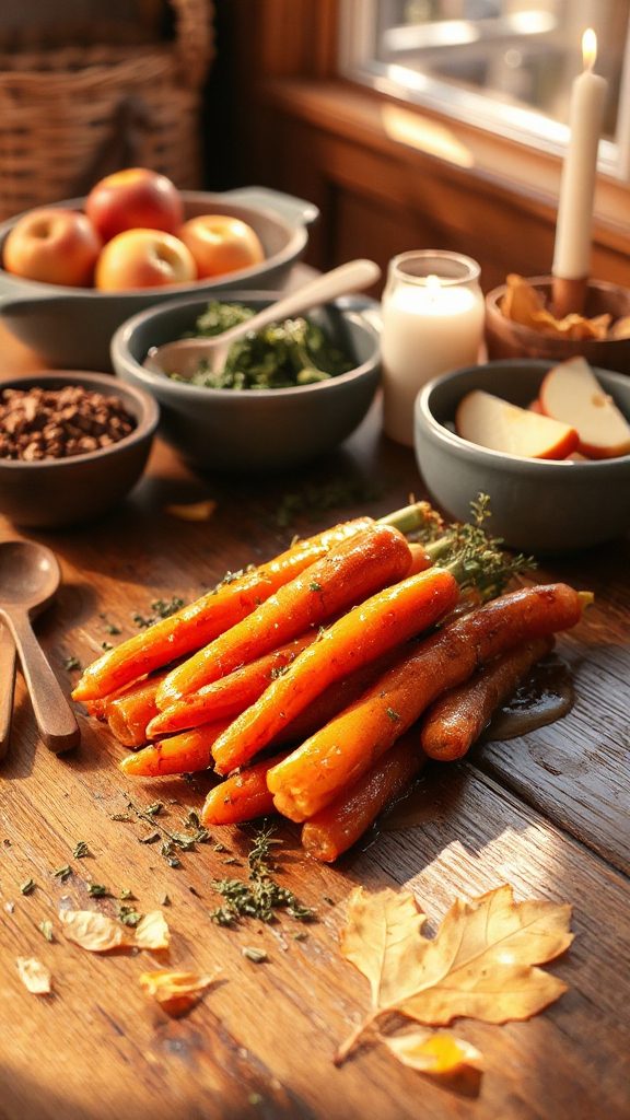apple glazed carrots with thyme