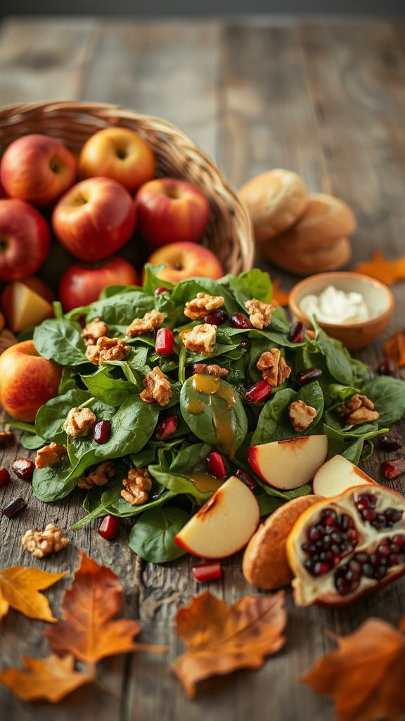 autumn apple spinach salad autumn apple spinach salad