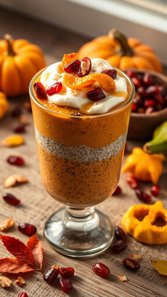 autumn chia parfait delight