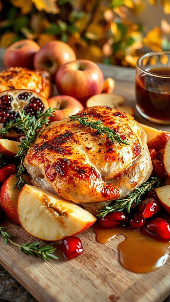 autumn chicken pomegranate dish