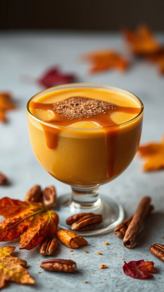 autumn dessert with caramel