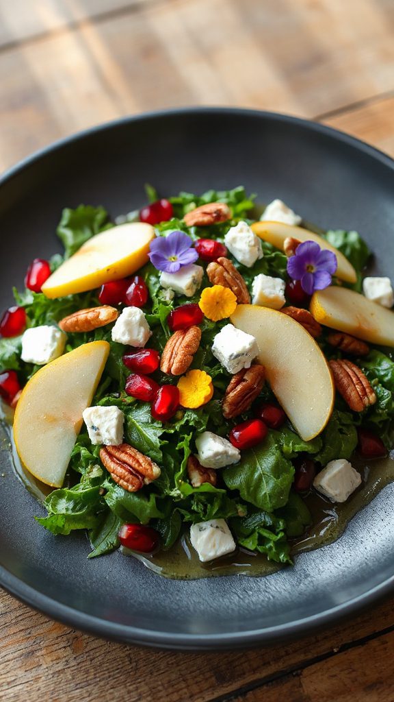 autumn flavor salad presentation