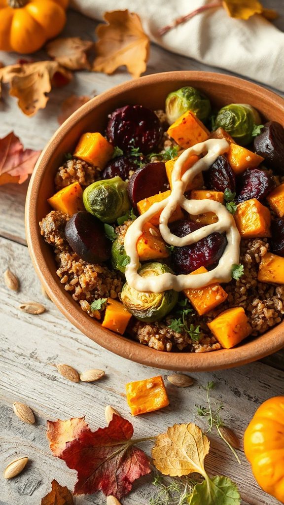 autumn harvest grain bowl