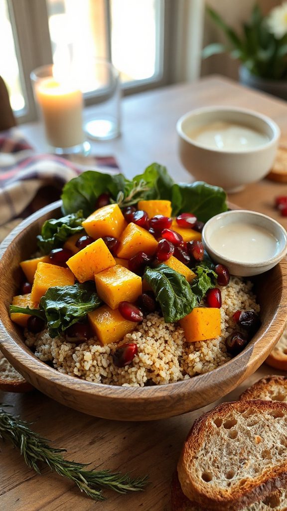 autumn vegetable grain bowl