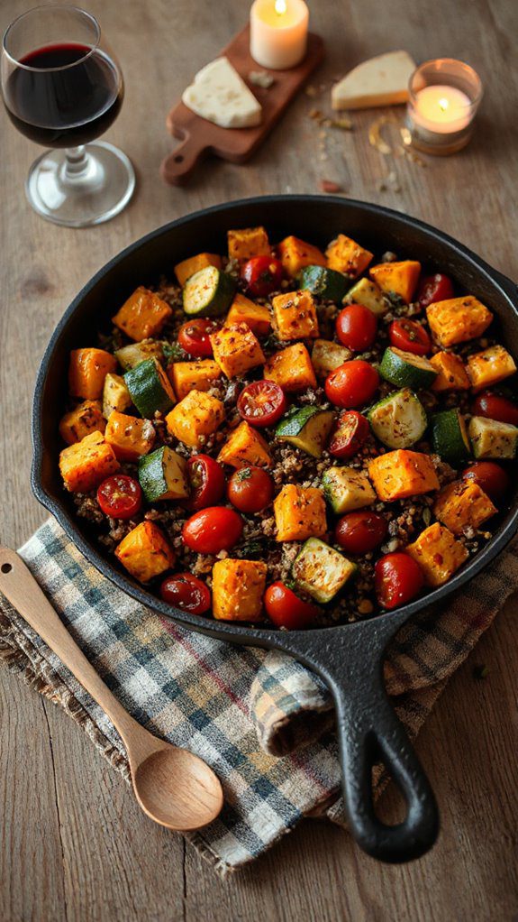 autumn vegetable quinoa bake