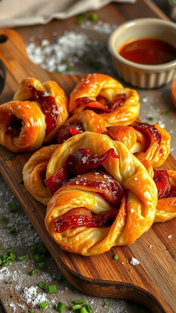 bacon cheese pastry twists