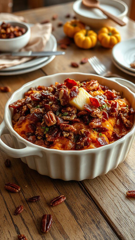 bacon pecan crunch topping