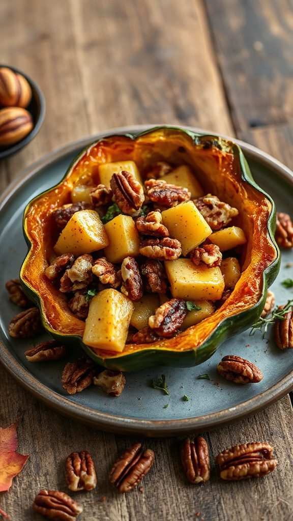baked apple cheddar squash