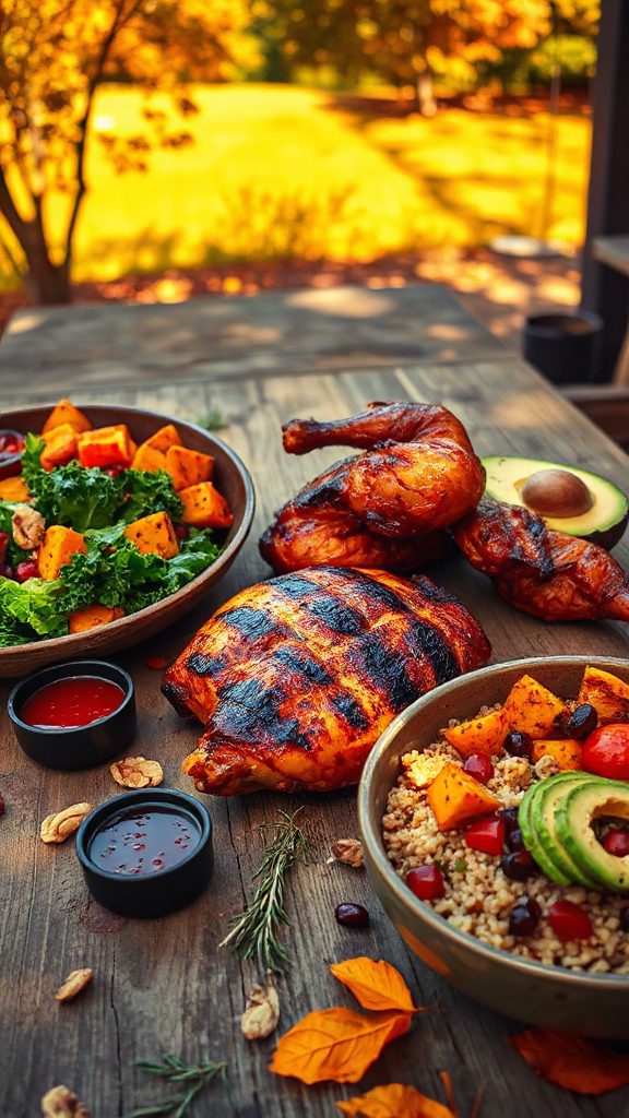 bbq chicken quinoa bowls