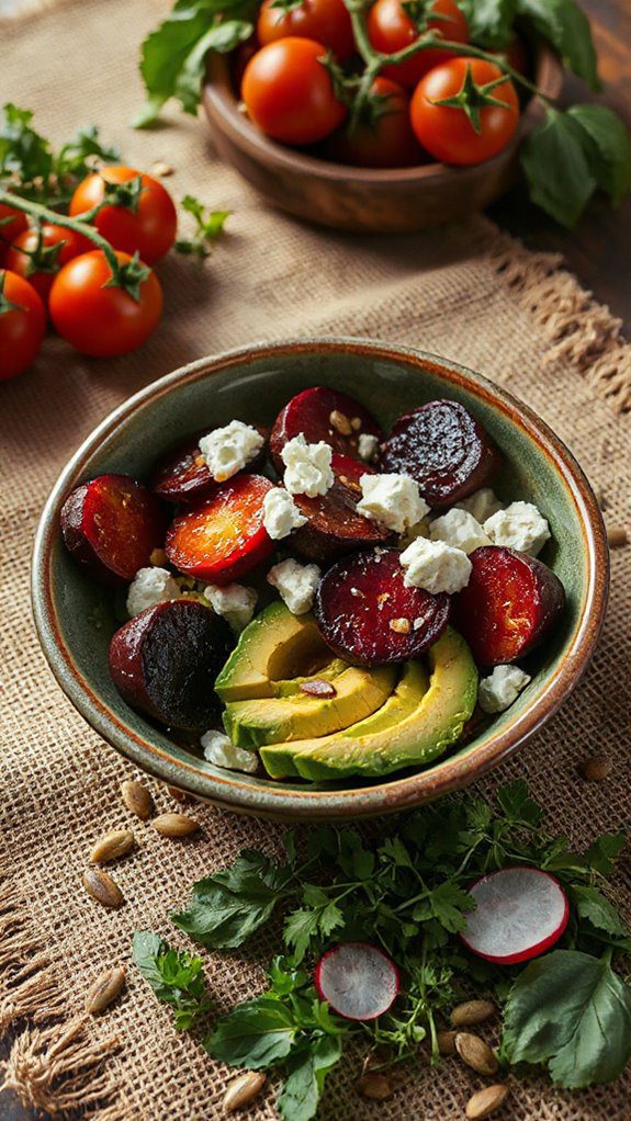 beet and goat cheese salad