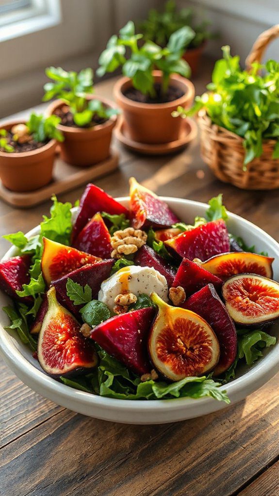 beet fig goat cheese salad