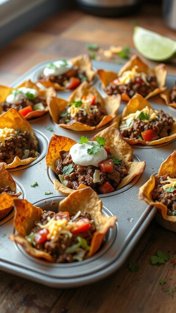 bite sized taco cups recipe