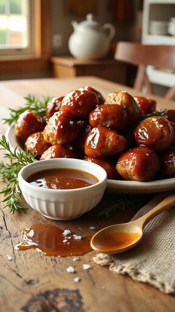 bourbon glazed turkey meatballs recipe