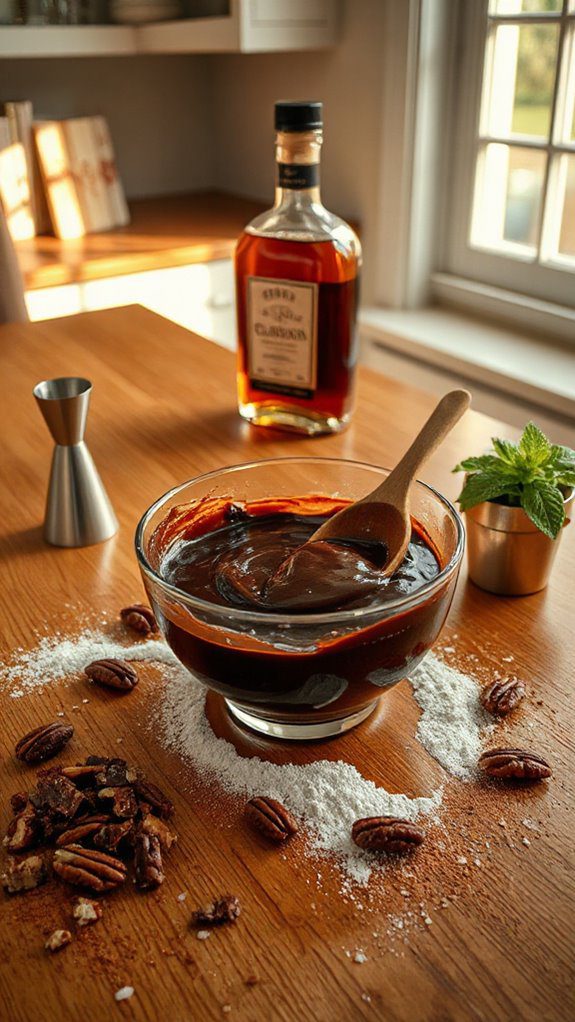 bourbon infused chocolate filling
