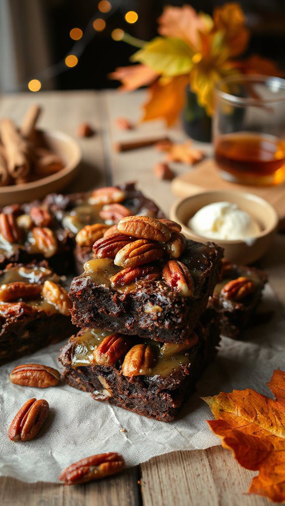bourbon infused pecan brownies recipe