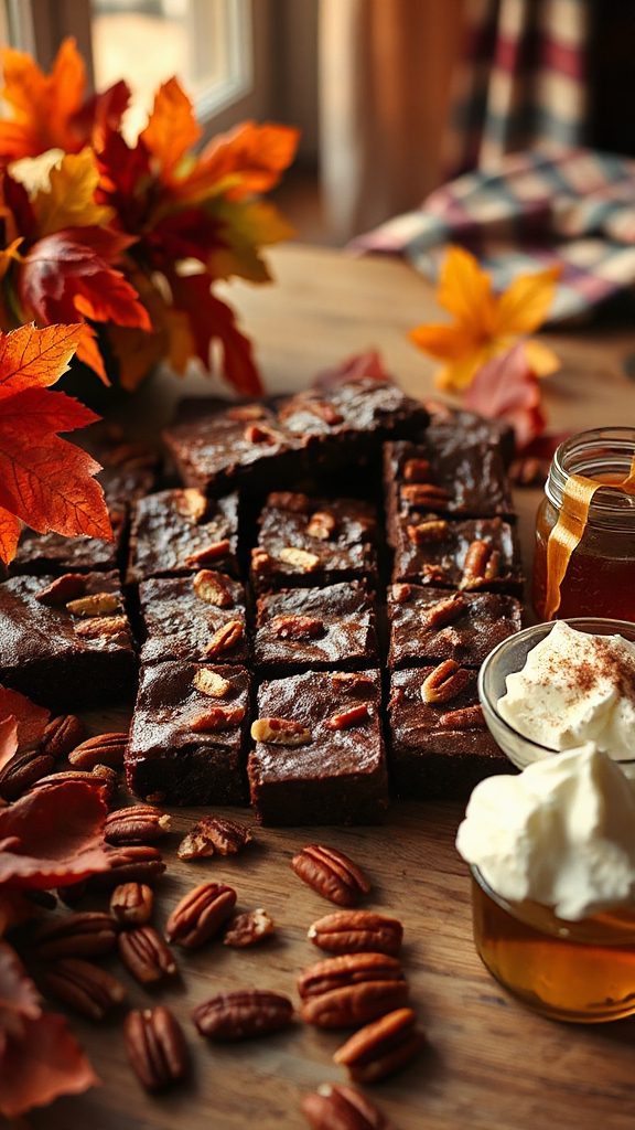 bourbon pecan pie brownies