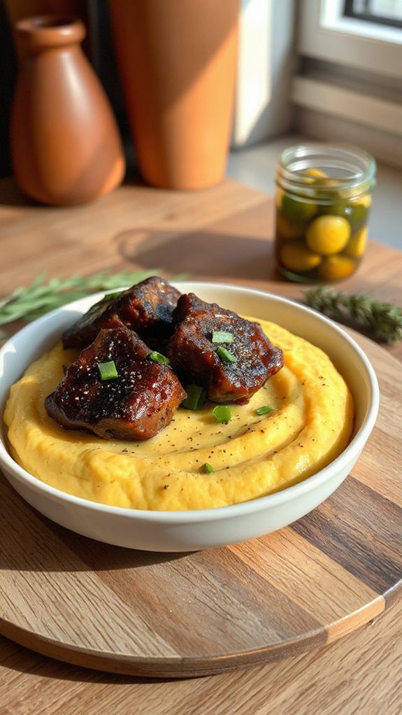 braised ribs with polenta