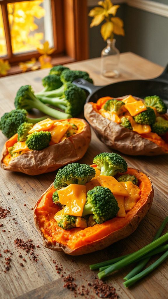 broccoli cheddar sweet potatoes broccoli cheddar sweet potatoes
