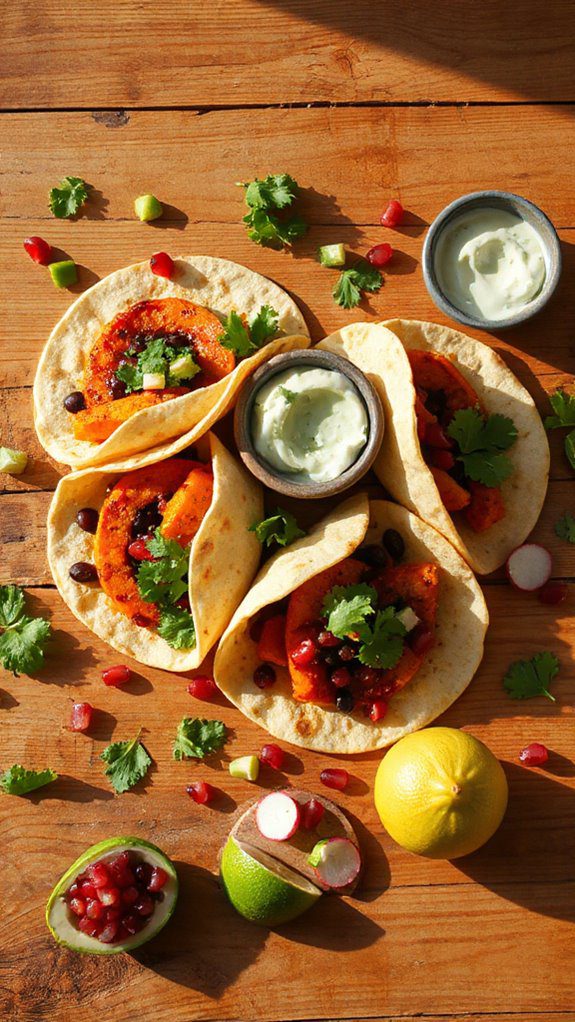butternut squash black bean tacos