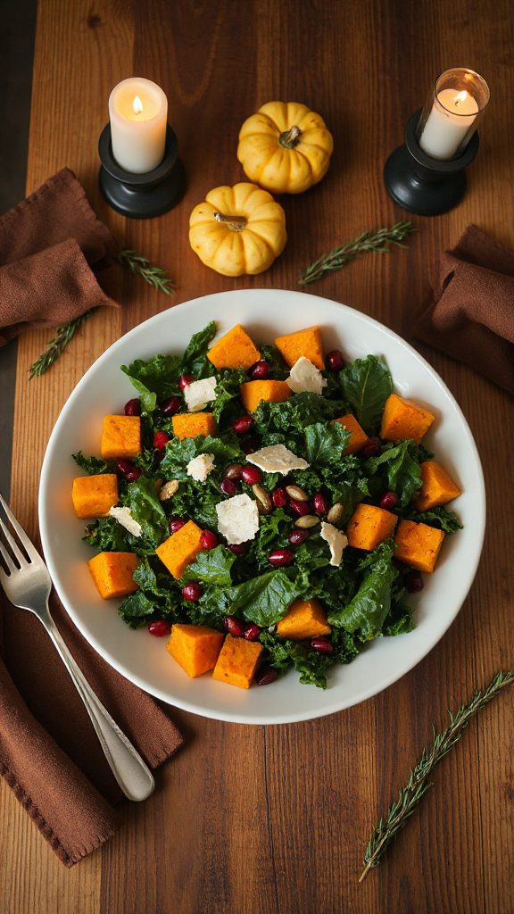 butternut squash kale salad
