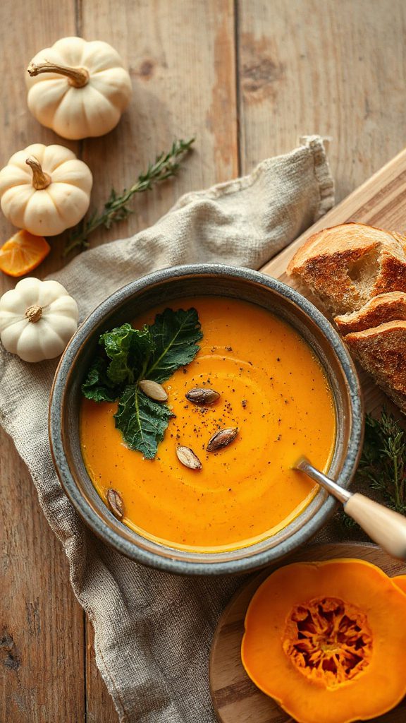 butternut squash kale soup butternut squash kale soup