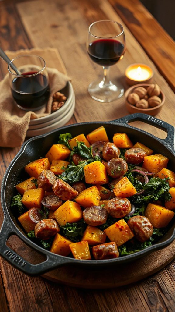 butternut squash sausage skillet butternut squash sausage skillet