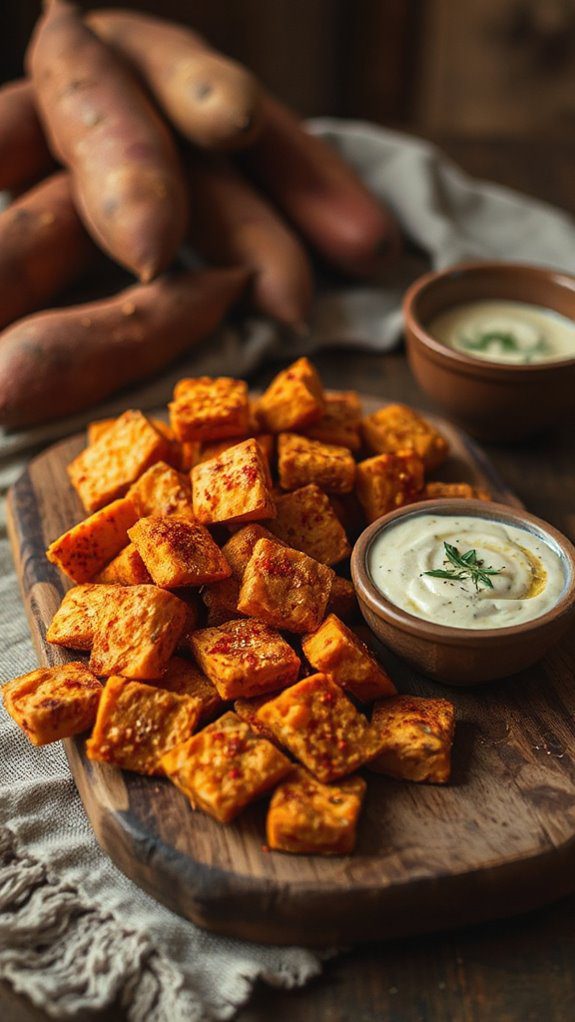 cajun spiced sweet potato bites