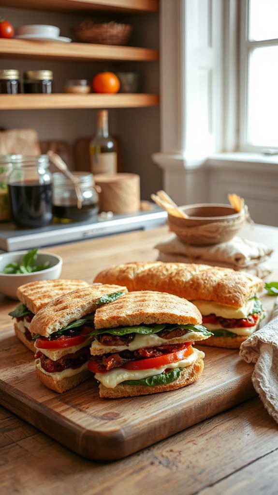 caprese breakfast panini delight