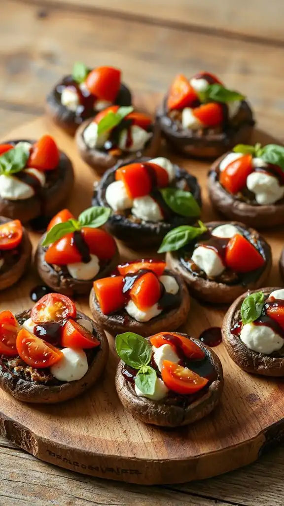 caprese stuffed mushrooms recipe