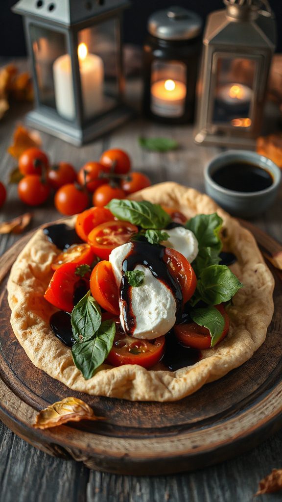 caprese wrap with balsamic