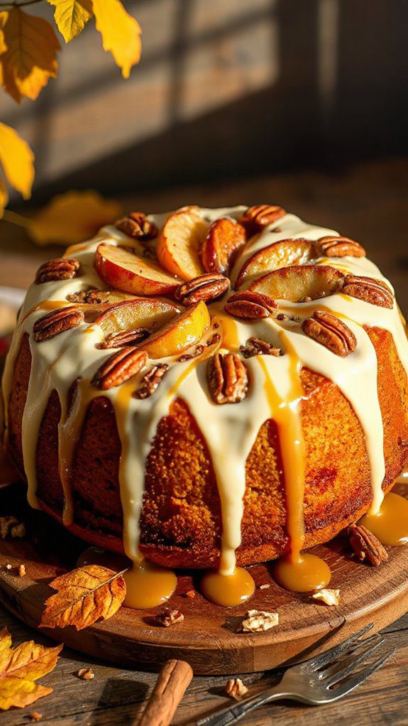 caramel apple upside down cake