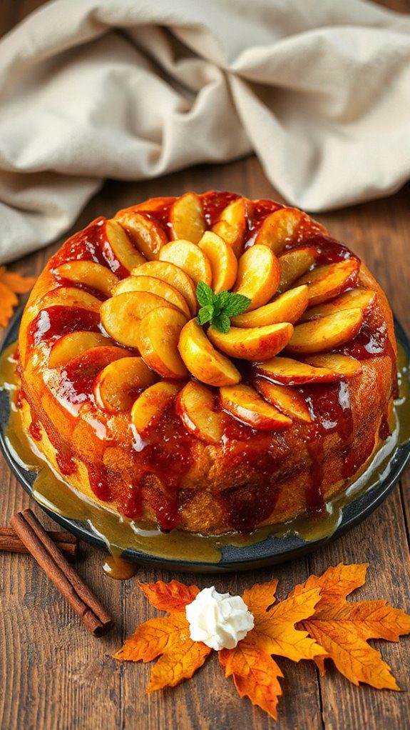 caramel apple upside down cake