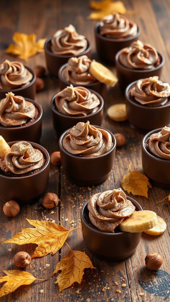 caramelized banana hazelnut dessert